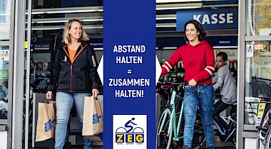 Ab Montag (bzw. 27. April) sind die Fahrradfachhändler der ZEG wieder für den Verkauf geöffnet!